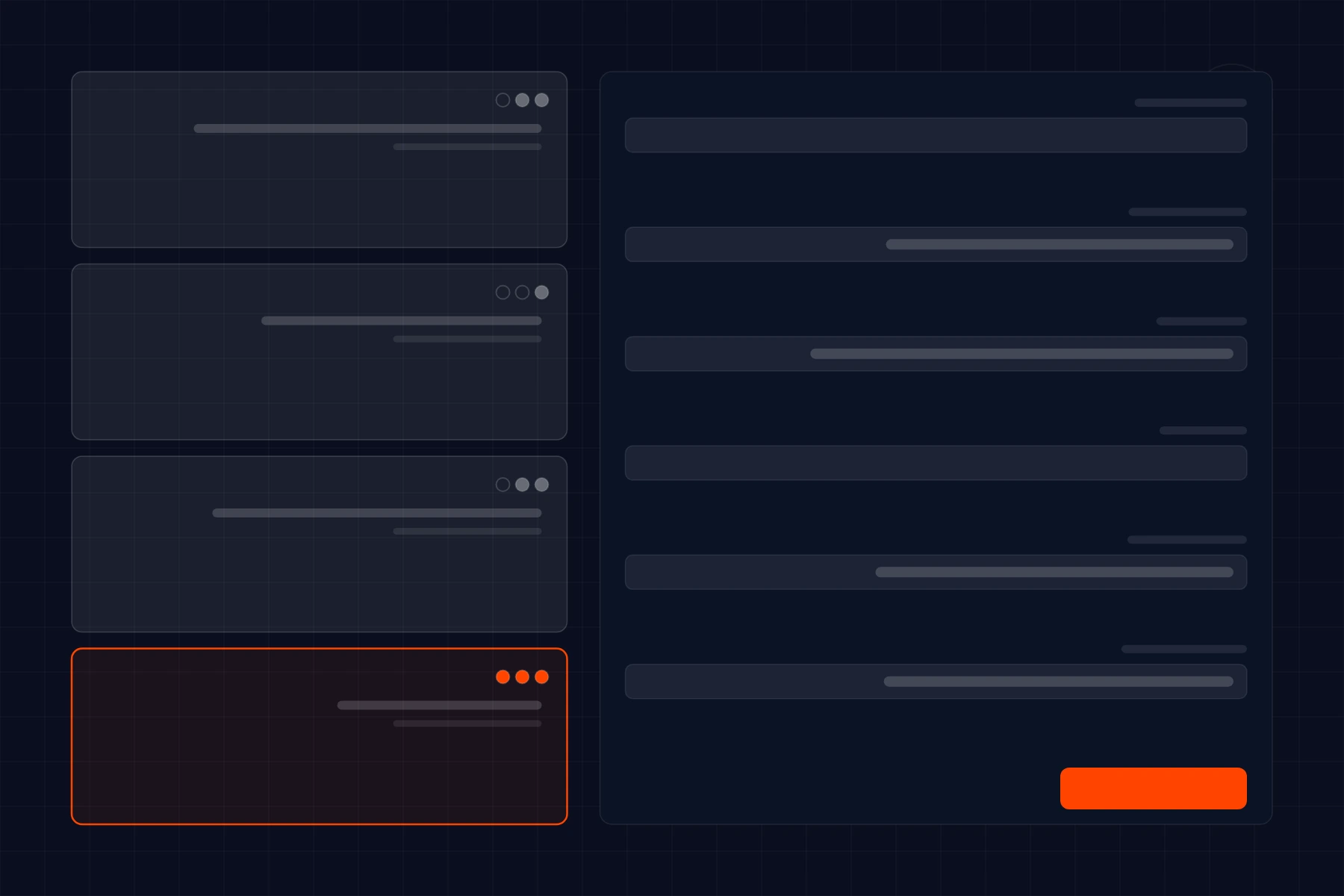 Schematic of a patient portal: intake form beside a triage queue
