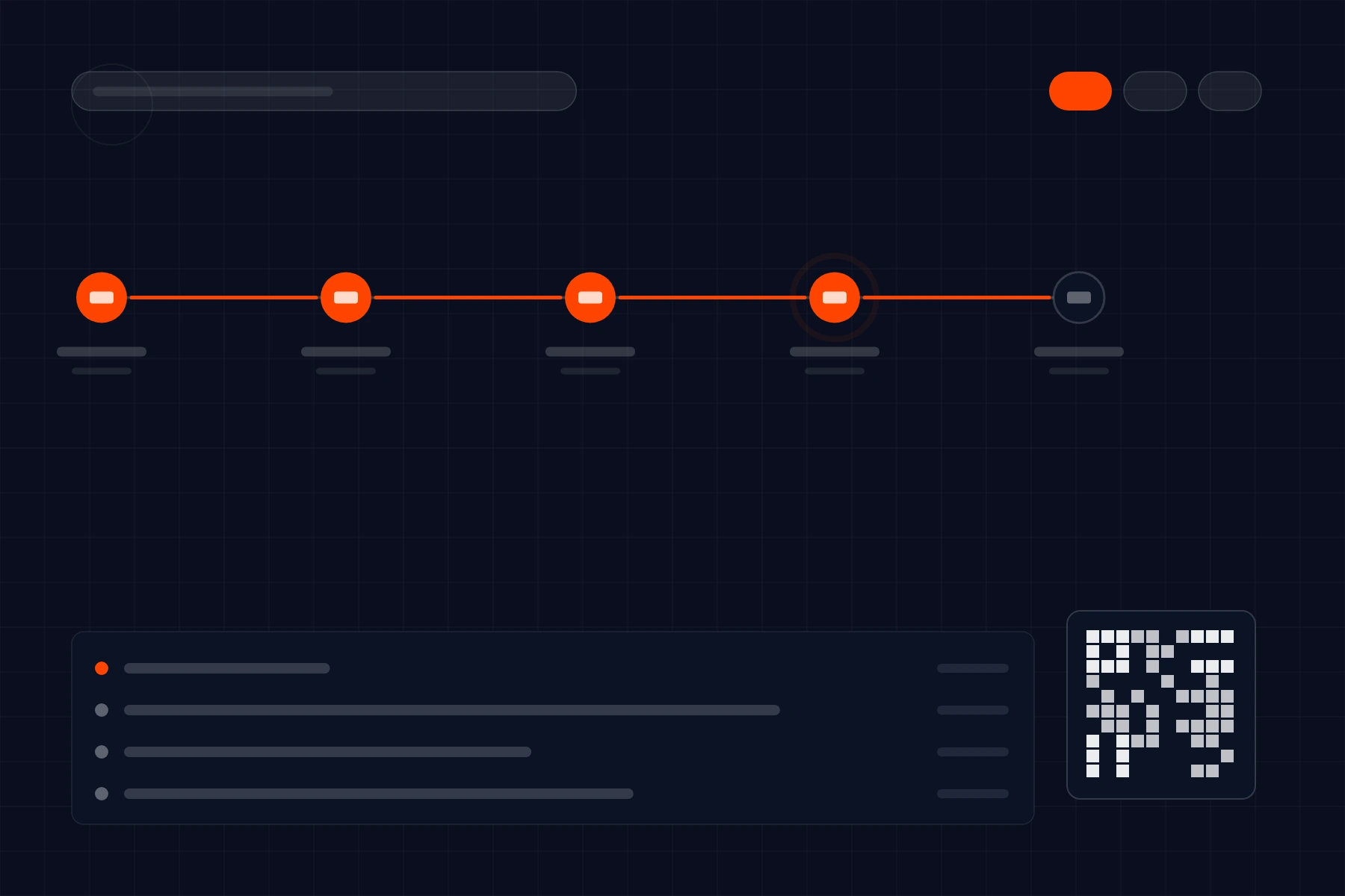 Schematic of a traceability chain: lot moving through handover points beside a scan code